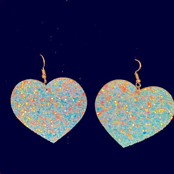 Jewelry - NEW LIGHT BLUE GLITTER EARRINGS